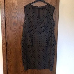 Torrid polka dot peplum dress
